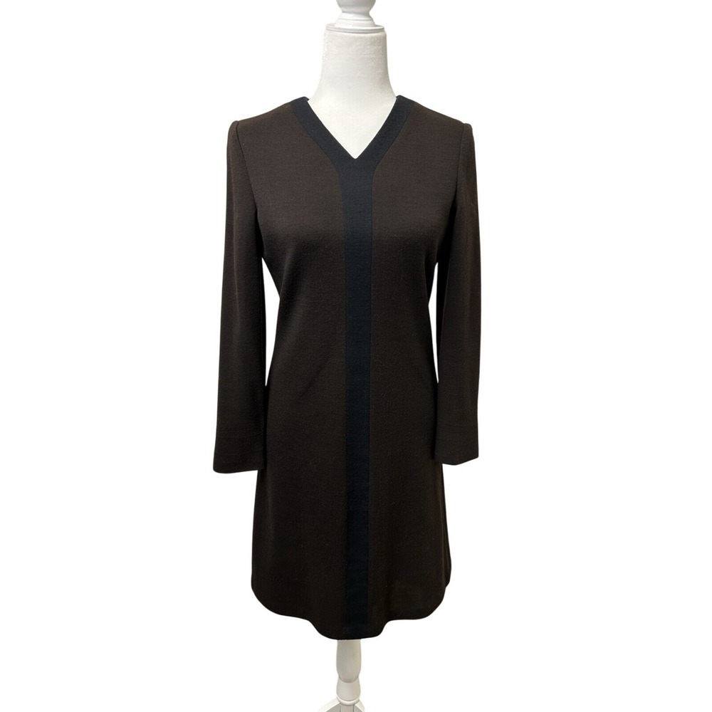 Bloomingdales Women's Vintage Wool Long‎ Sleeve Lined Dress 70s 80s Size Small